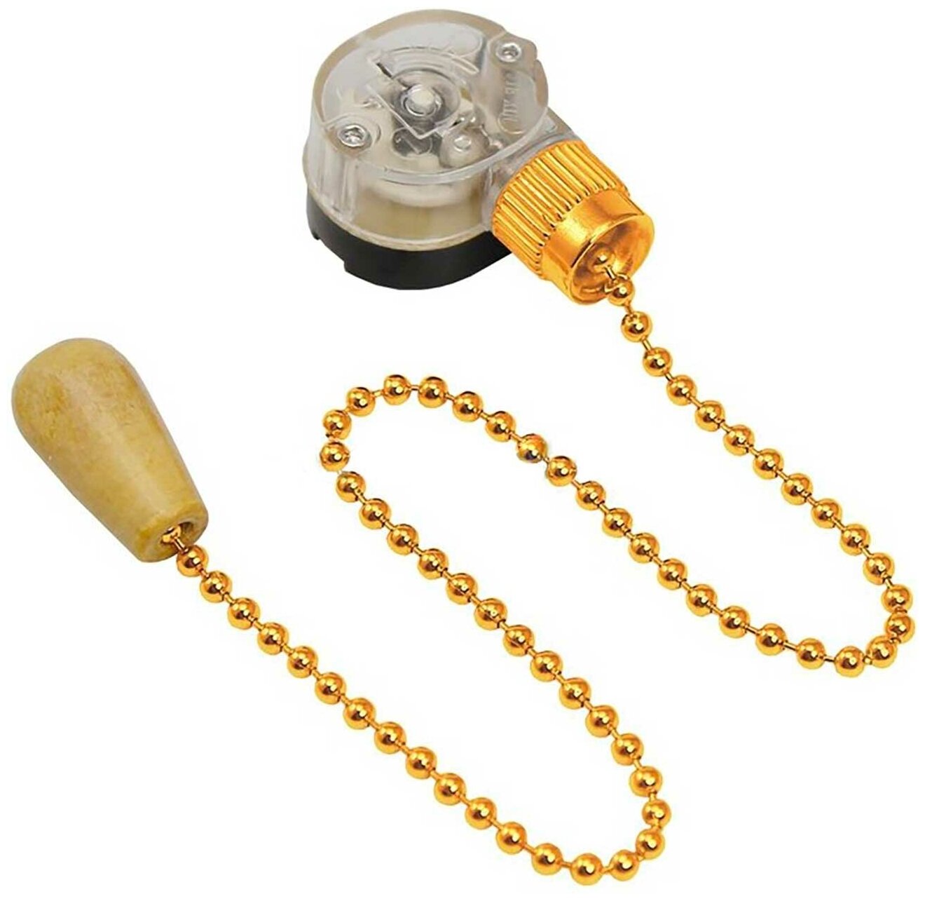 Выключатель Rexant "Gold" для настенного светильника с деревянным наконечником {32-0106}