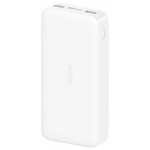 Внешний аккумулятор Xiaomi Redmi Power Bank 18W Fast Charge 20000 mAh, белый аккумулятор внешний xiaomi 20000mah redmi 18w fast charge black