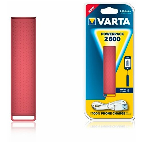 Внешний аккумулятор VARTA Внешняя аккумуляторная батарея VARTA Powerpack 2600 mAh красный 98000₽