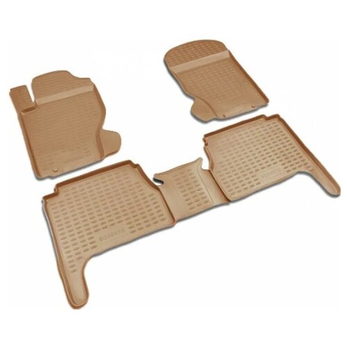 фото Коврики в салон kia sorento 2002-2011, 4 шт. (полиуретан, бежевые) nlc.25.19.212 18021