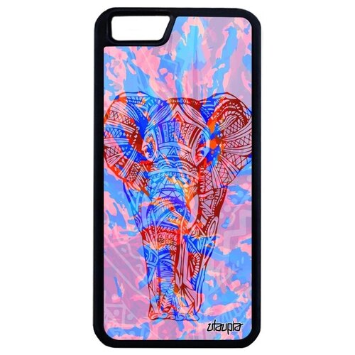 фото Противоударный чехол на смартфон // iphone 6 plus // "слон" саванна дизайн, utaupia, розовый