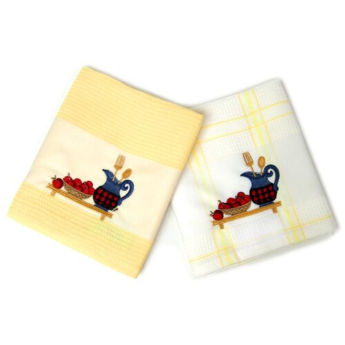 фото Кухонное полотенце natyurmort цвет: белый, жёлтый (45х70 см - 2 шт) tana