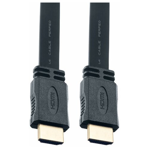 Кабель соединительный HDMI Am-Am Perfeo, плоский, ver.1.4, 3.0m кабель perfeo h1302 hdmi hdmi ver 1 4 плоский 2 м черный