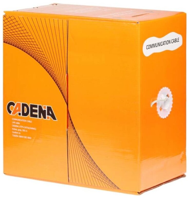 фото Кабель для компьютерных сетей Cadena UTP4-CAT5e (24 AWG) ST, серый, 305 м