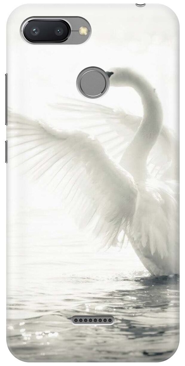 GOSSO Ультратонкий силиконовый чехол-накладка для Xiaomi Redmi 6 с принтом "Лебедь"