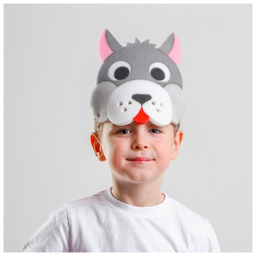 фото Карнавальная маска "волк" на резинке, поролон recom