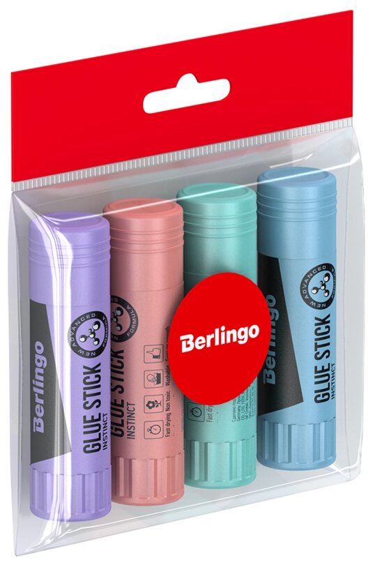 фото Berlingo Клей-карандаш Instinct FPp_15015_4R 4 шт