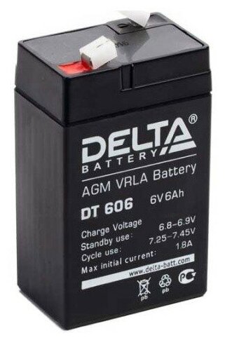 Аккумулятор Delta DT 606 (6V 6Ah)