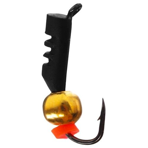 Мормышка Столбик чёрная с рискамиметаллический шар 04 г d2 мм 426₽