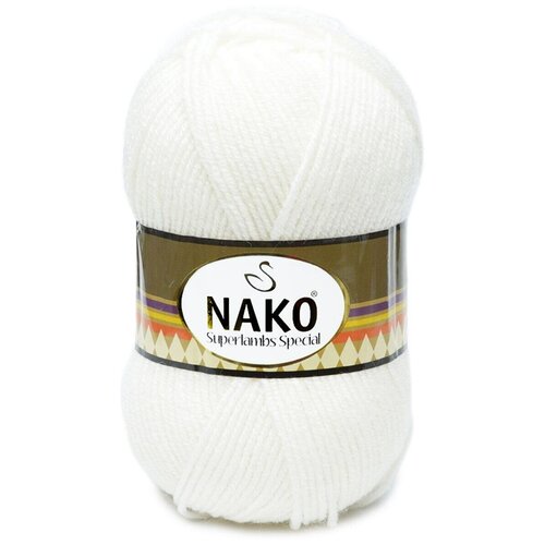 Пряжа Nako Superlambs Special: 208 (Белый)