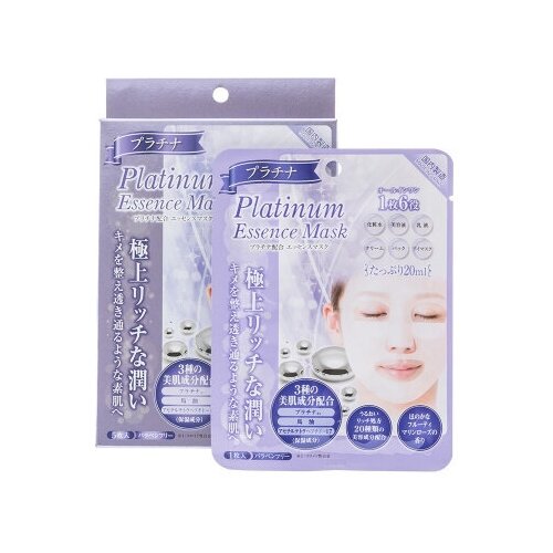 Маска тканевая для лица Shin Factory с коллоидной платиной (Platinum essence mask), 5 шт