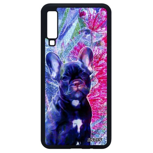 фото Красивый чехол для телефона // galaxy a7 2018 // "бульдог" кобель дизайн, utaupia, серый