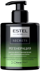 ESTEL Estel Secrets Маска-восстановление для повреждённых волос Регенерация, 275 мл, бутылка