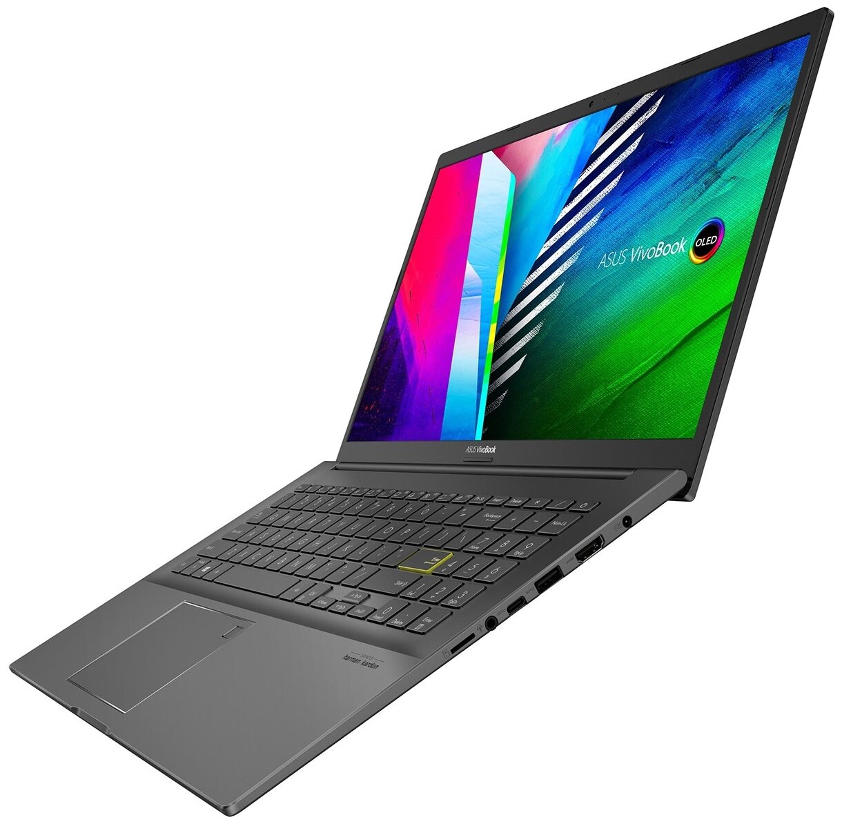 15.6" Ноутбук ASUS VivoBook M513UA-L1179W 1920x1080, AMD Ryzen 5 5500U 2.1 ГГц, RAM 8 ГБ, LPDDR4, SSD 512 ГБ, AMD Radeon Graphics, Windows 11 Home, 90NB0TP1-M06500, Indie Black - фотография № 2