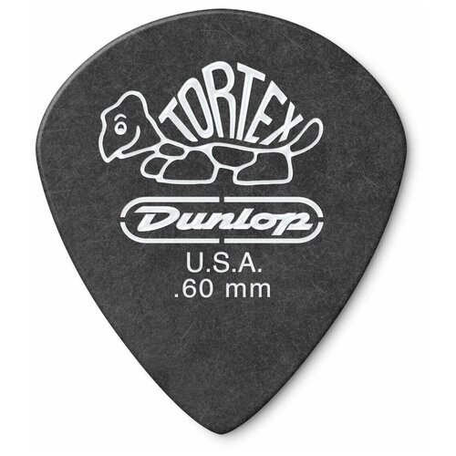 Медиаторы, толщина 0.6 мм, 12 шт. Dunlop Tortex Pitch Black Jazz III 482P060 12Pack медиаторы толщина 1 4 мм 3 шт dunlop primetone jazz iii 518p140 3pack