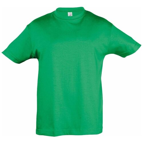 фото Футболка sol's regent kids 150, размер 96-104, зеленый