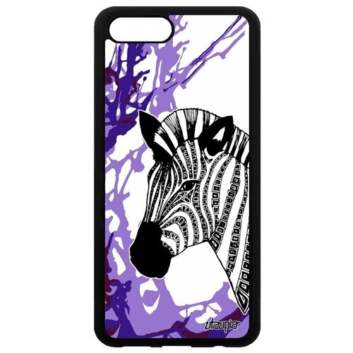 фото Дизайнерский чехол на смартфон // honor v10 / view 10 // "зебра" лошадь африка, utaupia, фиолетовый