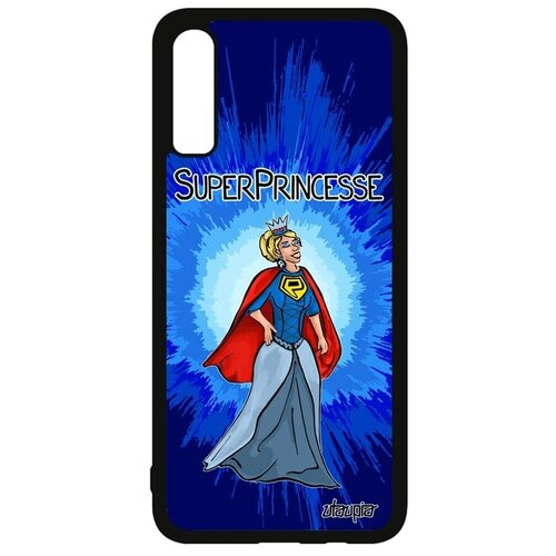 фото Стильный чехол на смартфон // galaxy a70 // "суперпринцесса" веселый шутка, utaupia, синий