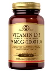 Капсулы SOLGAR Vitamin D3 (Cholecalciferol) 1000 МЕ, 180 г, 1000 ME, 100 шт.