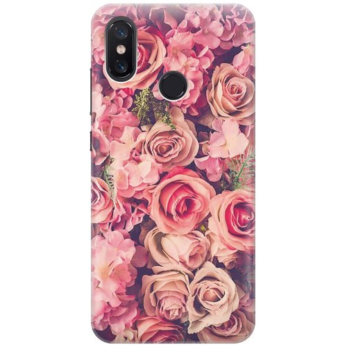 фото Re:pa накладка transparent для xiaomi mi 8 с принтом "розовый куст"