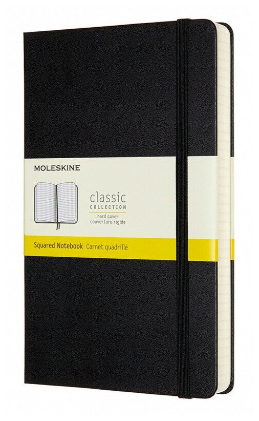 Блокнот Moleskine CLASSIC EXPENDED QP061EXP Large 130х210мм 400стр. клетка твердая обложка черный