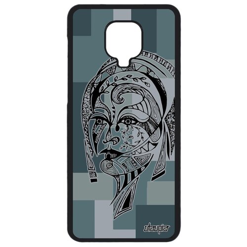 фото Противоударный чехол на телефон // xiaomi redmi note 9s // "портрет женщины" феерия цветок, utaupia, серый