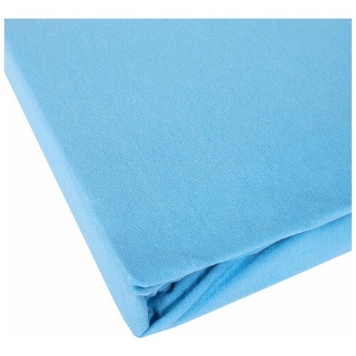 фото Простыня на резинке 1,5-спальная janine elastic 150x200см, цвет голубой