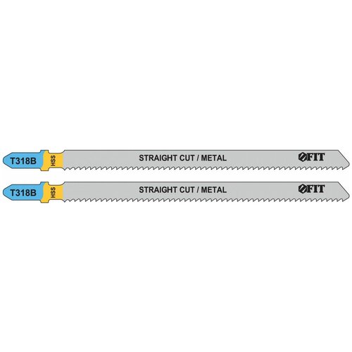 Полотна по металлу, HSS, фрезерованные, волнистые зубья, 132/106/2 мм (T318B), 2 шт. FIT