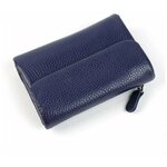 Маленький женский кожаный кошелек 3240 Дарк Блу - изображение