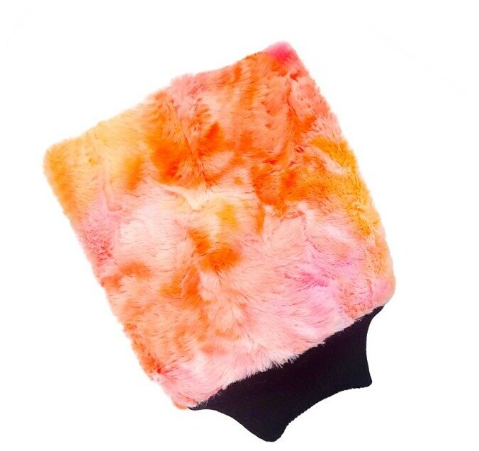 PURESTAR Color-pop wash mitt Профессиональная плюшевая рукавица для мойки оранжевая 20x25см