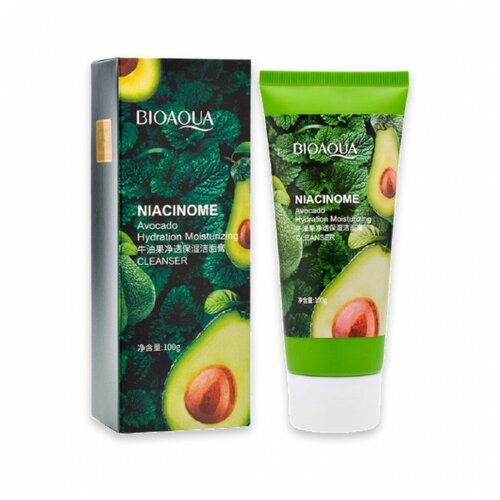 Пенка для умывания Bioaqua Niacinome Avocado Hydration Moisturizing Cleancer с экстрактом авокадо, 100 г