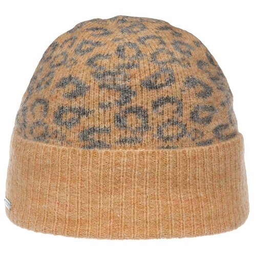 фото Шапка seeberger арт. 18326-0 turn-up beanie (бежевый / серый), размер uni