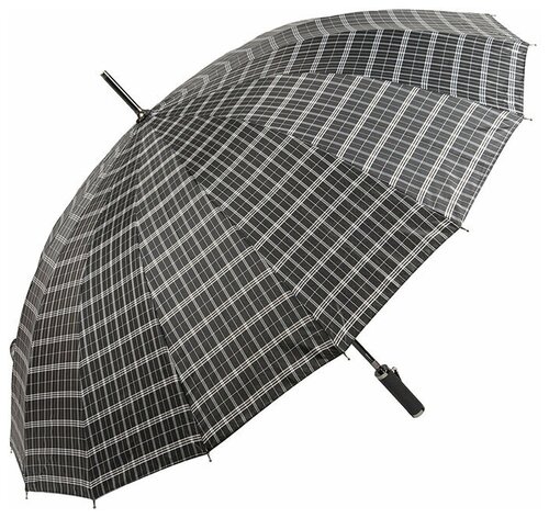 Зонт-трость Frei Regen, полуавтомат, купол 110 см, 16 спиц, для мужчин, черный