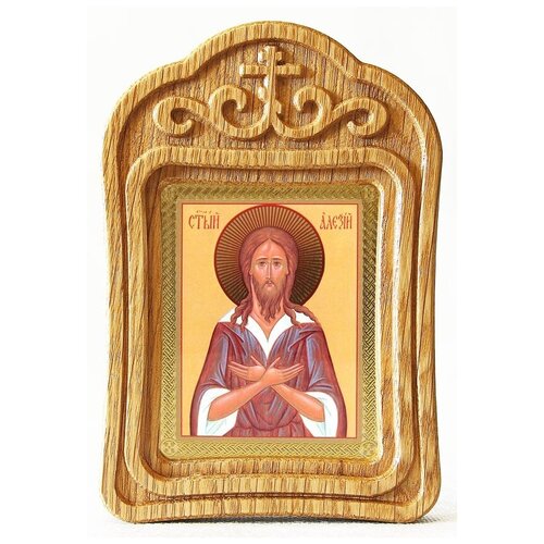 Преподобный Алексий человек Божий, икона в резной рамке преподобный алексий человек божий ростовой икона в резной рамке