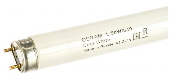 Лампа люминесцентная L 58W/640 58Вт T8 4000К G13 смол. OSRAM 4008321959843 (упаковка 25 штук)