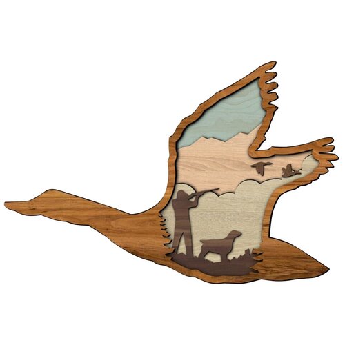 Чертеж, Панно, набор для творчества, Утка, DXF на ЧПУ лазер