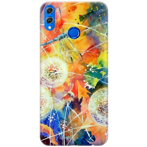 фото Ультратонкий силиконовый чехол-накладка для honor 8x с принтом "одуванчики" gosso