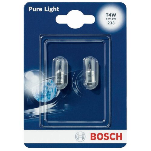 Лампа T4w Ba9s Pure Light (Компл.Blister 2шт.) Bosch арт. 1 987 301 023