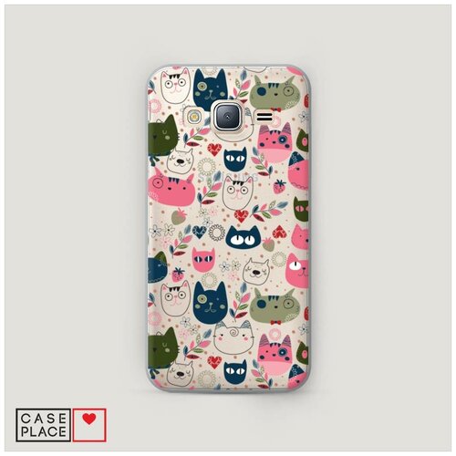 фото Чехол пластиковый samsung galaxy j3 2016 счастье в котах case place