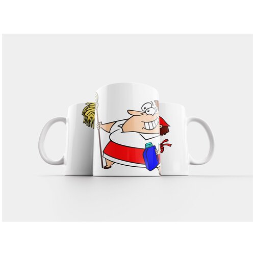 фото Кружка "мультфильм, уборка, комические персонажи" 320 мл lotsprints