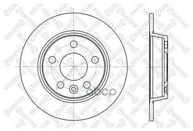 6020-2546-Sx_диск Тормозной Задний! Ford Galaxy, Vw Sharan All 95> Stellox арт. 6020-2546-SX