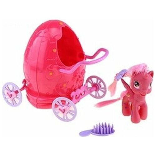 Интерактивная игрушка ABtoys Моя лошадка Домик-карета для пони с аксессуарами, PT-01452, розовый моя лошадка домик карета для пони с аксессуарами 3 вида