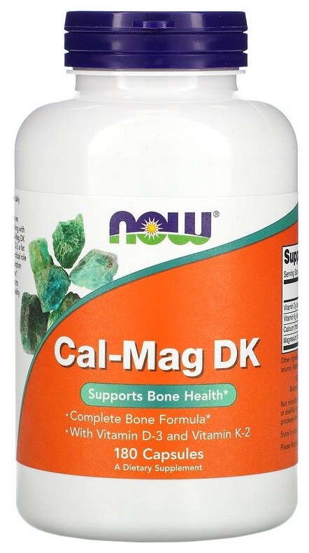 Капсулы NOW Cal-Mag DK, 270 г, 180 шт.