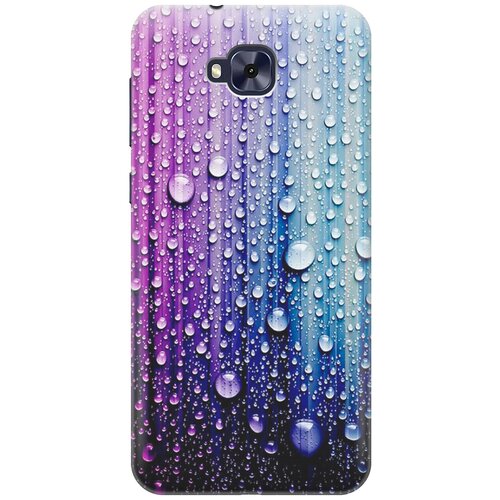 фото Силиконовый чехол на asus zenfone 4 selfie (zd553kl) / асус зенфон 4 селфи с принтом "капли на голубом gosso
