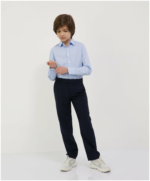 Школьные брюки Gulliver, размер 152, синий