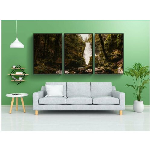 фото Набор модулных постеров для интерьера "орегон, пейзаж, водопад" 60x90 см. в тубусе, без рамки lotsprints