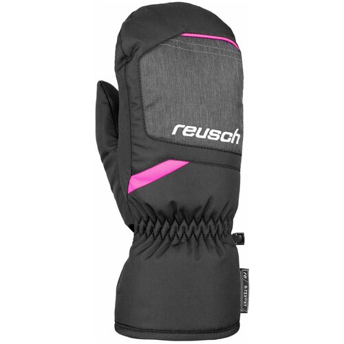 фото Варежки reusch bennet r-tex xt junior mitten детские, размер 6.5, черный, розовый