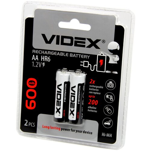 Аккумулятор VIDEX HR6/AA 600mAh 2BL