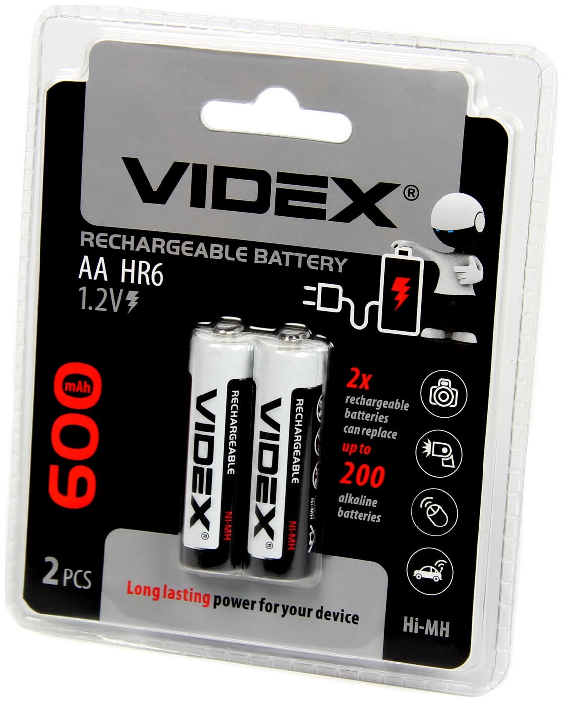 Аккумулятор VIDEX HR6/AA 600mAh 2BL