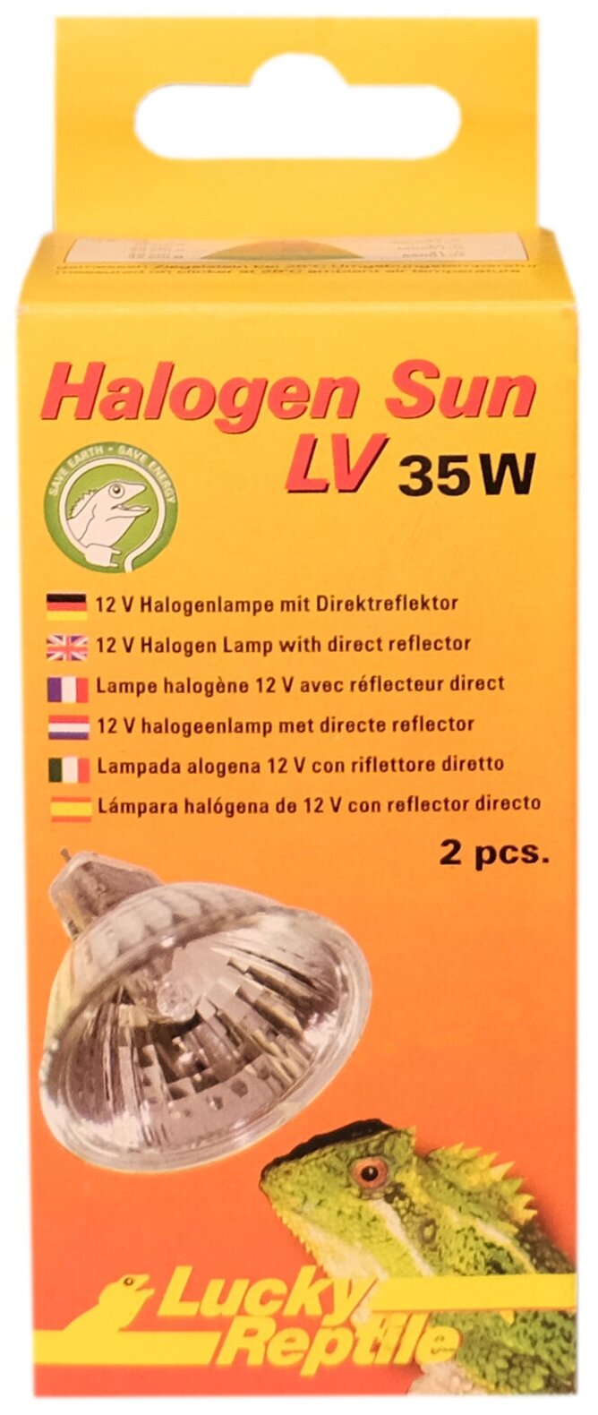 Лампа галогенная LUCKY REPTILE "Halogen Sun LV 35Вт, 2шт" (Германия)